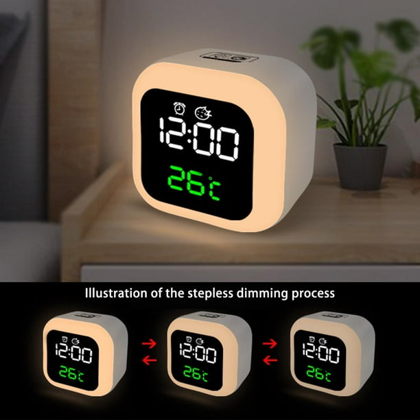 Reloj pared digital con alarma, digito 10,5cm