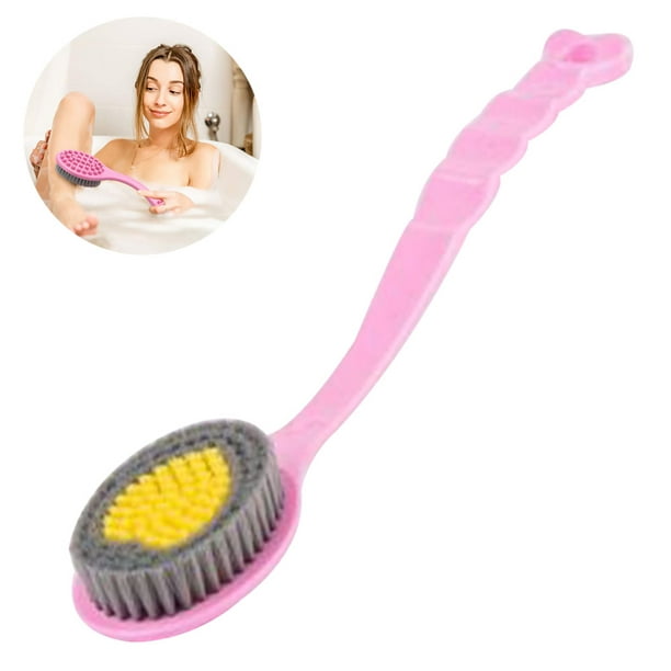 Cepillo para el cuerpo del baño con mango largo Ducha de espalda suave  Masajeado