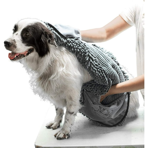 Toalla de gamuza grande para perros Tuff Pupper, Ultra absorbente, Tamaño  duradero de 35 x 15 para perros de todas las razas, Tejido de chenilla de secado  rápido
