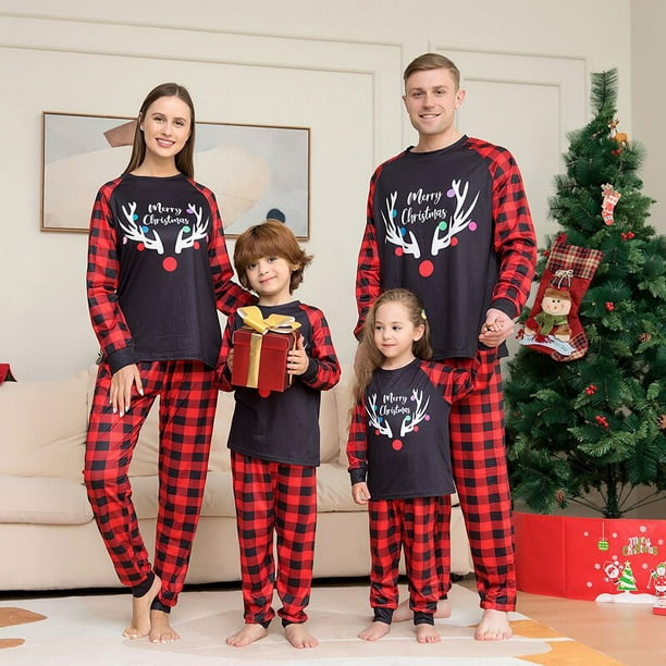 Pijamas de Navidad Conjunto de ropa familiar a juego Ropa de dormir para  bebés