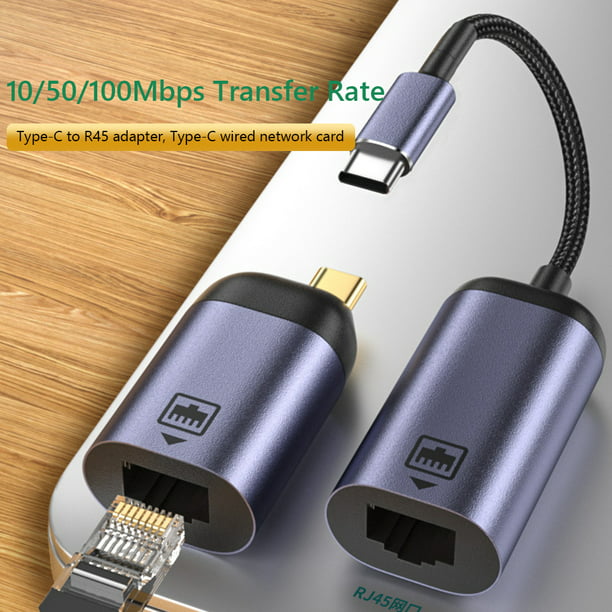 Cable adaptador de red USB tipo C a RJ45 Ethernet sin unidad de 100 Mbps  (02) Ndcxsfigh Nuevos Originales