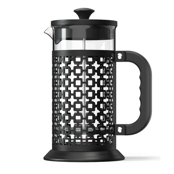 Cafetera francesa vidrio 1000 ml Negro