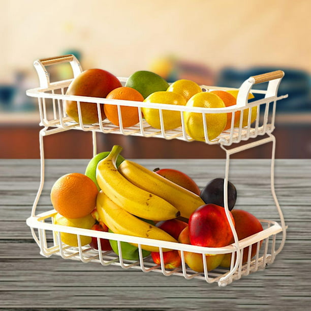 Cesta de frutas de 3 niveles para cocina, soporte para frutero, cestas de  almacenamiento de frutas desmontables para mostradores, cocina, encimera