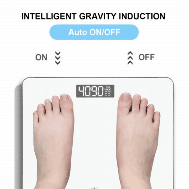 Báscula digital inteligente para baño, báscula para peso y grasa corporal  ,monitor de salud Swtroom fat scale white-9