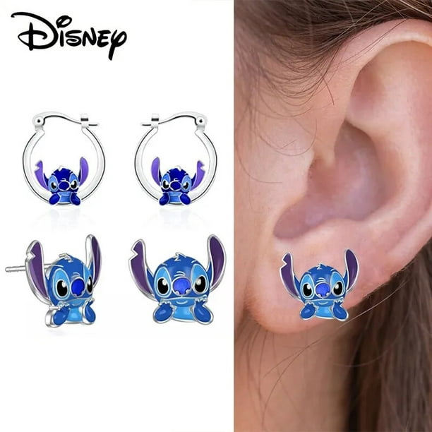 Disney-pendientes de Lilo & Stitch para niña y mujer, aretes clásicos de  personaje de Anime, Clip de oreja Chapado en plata, regalo de joyería