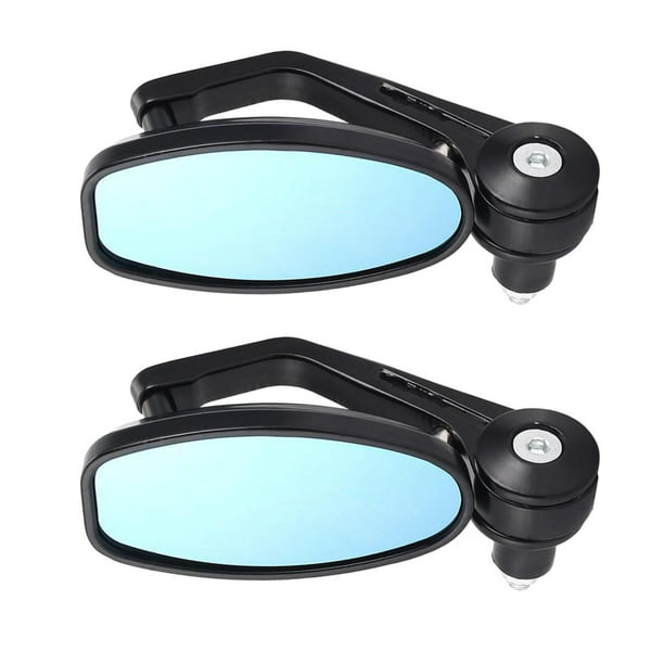 Espejo retrovisor para motocicleta, 1 par de espejos retrovisores  universales para motocicletas de 0.394 in, espejos laterales roscados de  7/8