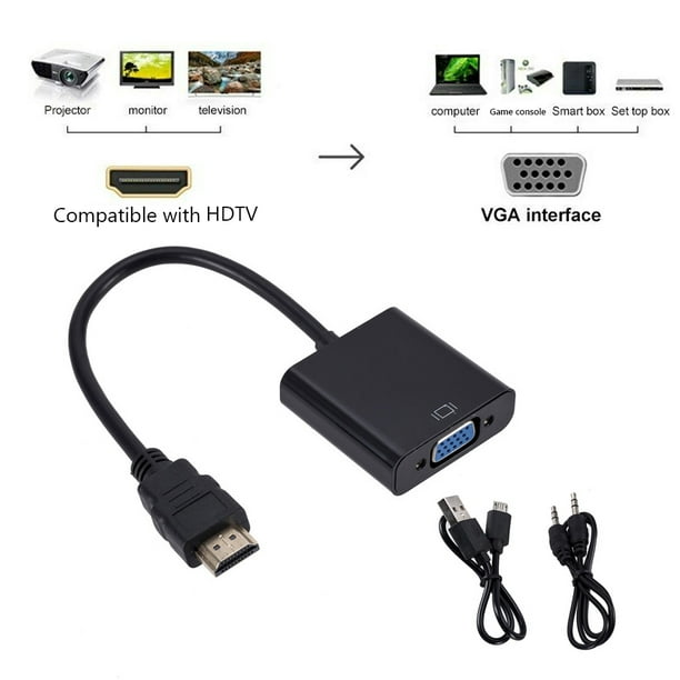 CONVERSOR VGA MACHO A HDMI HEMBRA VGA A HDMI MANHATTAN - Complus