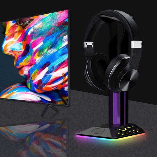 Soporte para auriculares de escritorio para juegos, estante para colgar para  Gamer, accesorios para auriculares de escritorio