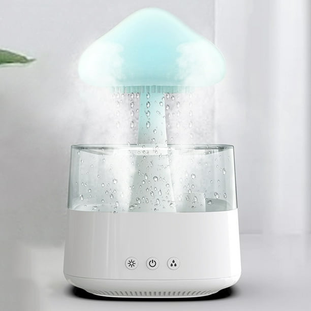 Humidificador de aire de lluvia de hongos, difusor de fragancia de luz  nocturna colorida (blanco) Likrtyny Libre de BPA