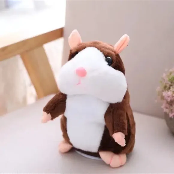 709in talking hamster plush toy repeat what you say funny kids stuffed toys talking record plush interactive toys for valentines day birthday gift kids early learning dark brownnosize gao jinjia unisex