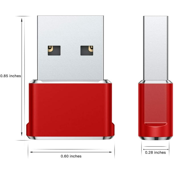 Adaptador USB C hembra a USB macho (paquete de 3), adaptador de cable de  cargador tipo C a USB A para iPhone 11 12 Mini Pro Max, airpods Ipad,  Samsung Galaxy Note