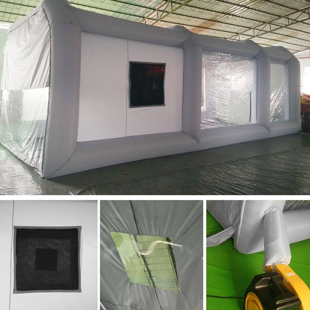 cabina de pintura en aerosol inflable móvil portátil para coche, tienda  personalizada, enchufe de EE. UU., 110V, 23 * 9,8 * 8,2 pies
