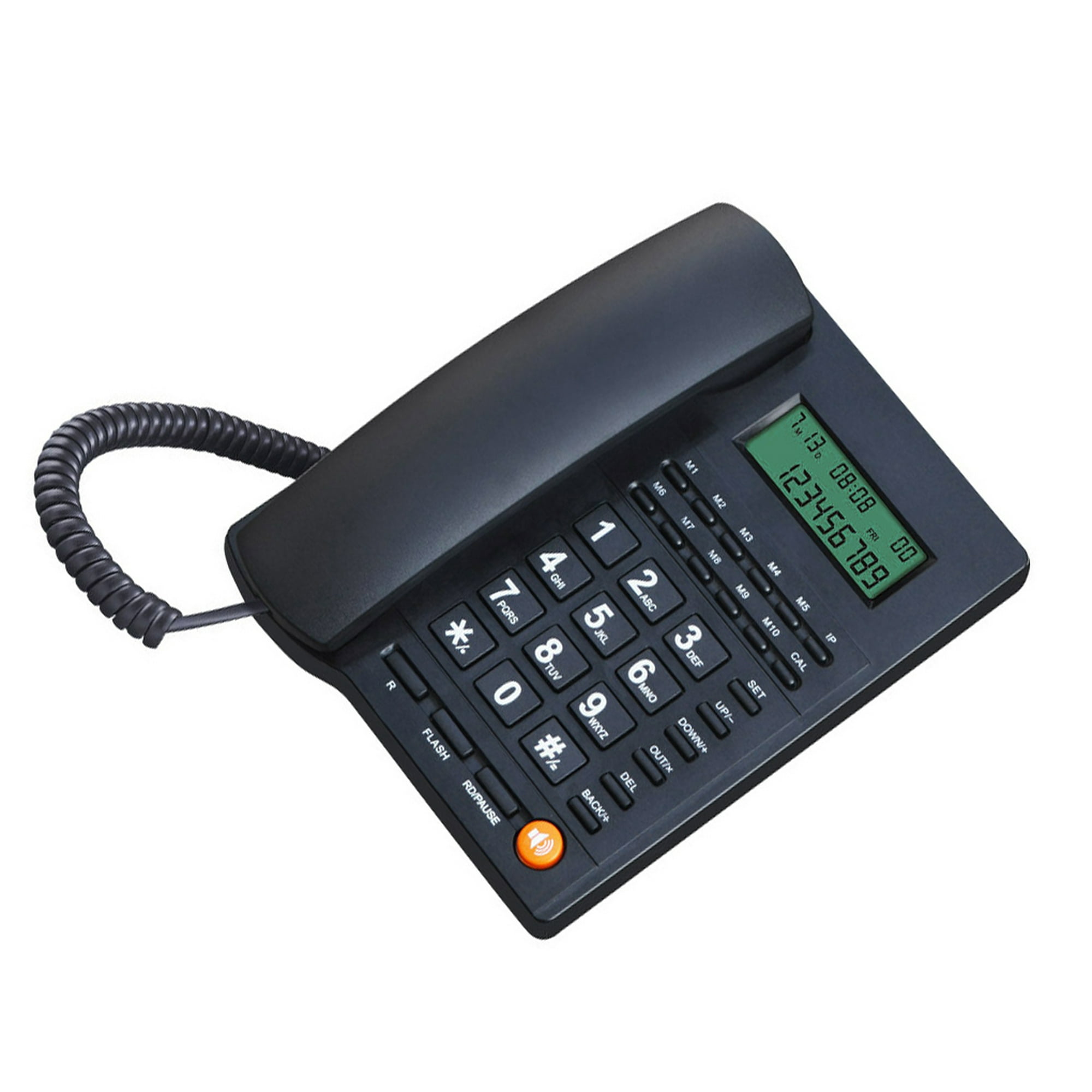  Teléfono fijo de escritorio, teléfono con cable con pantalla de  identificación de llamadas para oficina en casa, hotel, restaurante, fácil  de instalar : Productos de Oficina
