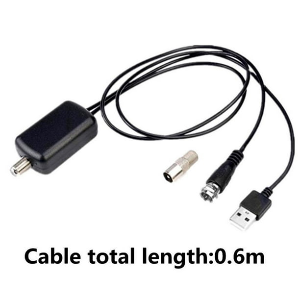  Digital HD TV Amplificador Amplificador de señal HD Canal de  antena para cable TV Fox 25db (negro) : Electrónica