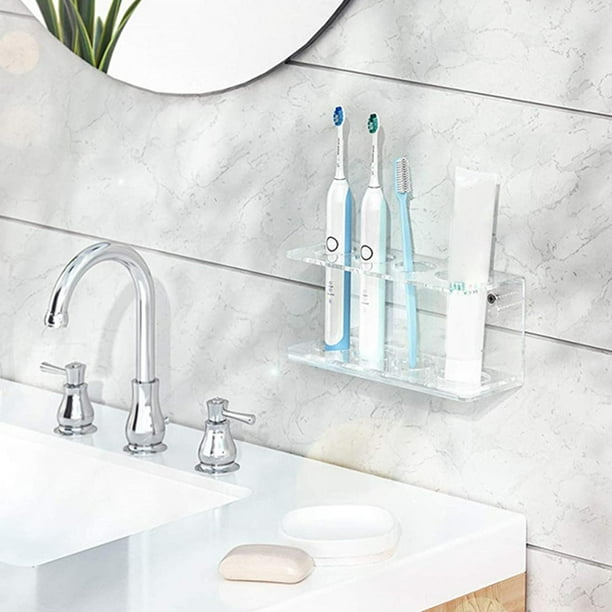  Soporte para cepillo de dientes de baño, soporte para cepillo  de dientes individual, accesorios de baño Porta cepillos de dientes (azul)  : Hogar y Cocina