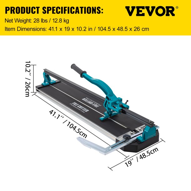 Cortador de Azulejos y Baldosas Manual Máquina de Corte de Cerámica y  Porcelana de 47 Pulgadas