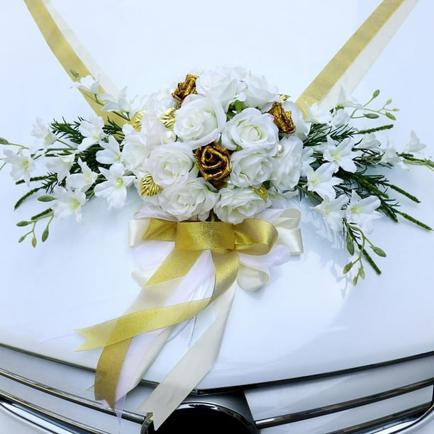 Decoración coche boda bouquet de flores flores boda la decoración