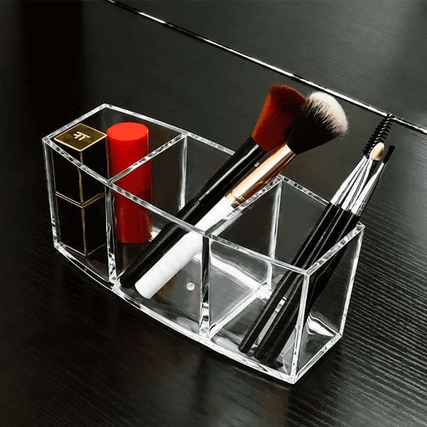 1 Caja De Almacenamiento Transparente Para Brochas De Maquillaje,  Organizador De Brochas De Maquillaje, Soporte Transparente