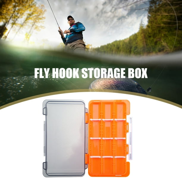 Caja de pesca portátil impermeable cebo señuelo cajas de anzuelos  herramienta de pesca (naranja)