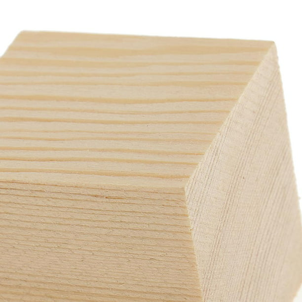Paquete de 8 cubos de madera de 3 pulgadas, bloques de madera natural sin  terminar, bloques cuadrados de madera en blanco para manualidades y