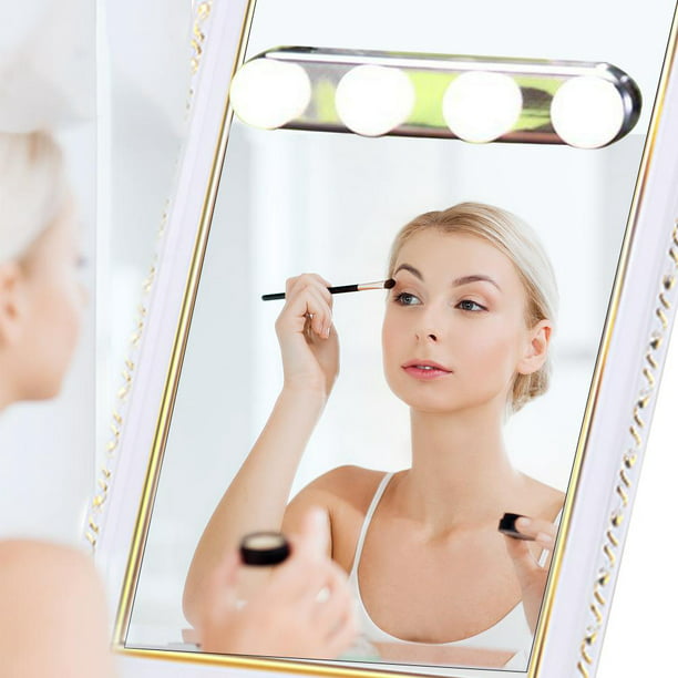 Espejo de lámpara, Diy Lighting Maquillaje Espejo de Tocador Regulable, de  lámpara de Espejo Tocador Baoblaze luces de espejo de vanidad