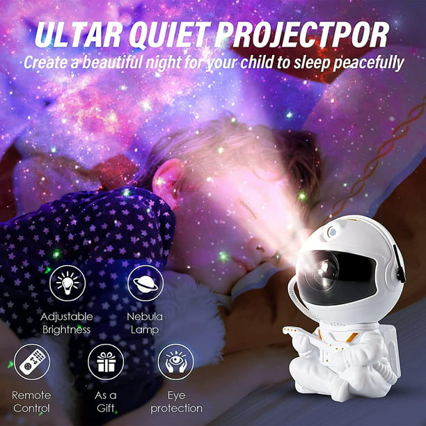 Astronauta Proyector de Estrellas, 360° Adjustable Luces Astronauta  Proyector Lámpara de Proyector Galaxia con Temporizador y Control Remoto  Proyector de Galaxias y Estrellas Adecuado para Niños : :  Hogar y Cocina