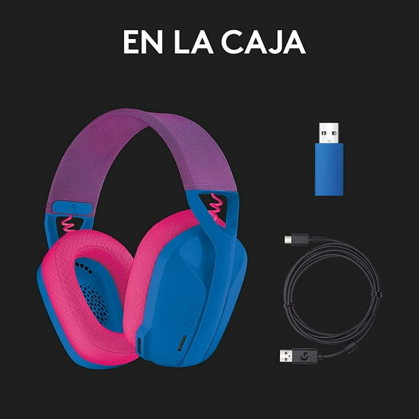 Audífonos Logitech G435 Lightspeed Dongle USB Bluetooth Azul/Rosa