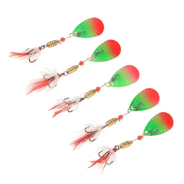 5 piezas de señuelos Spinnerbaits Spoon Metal Baits Crankbaits - do  DYNWAVEMX Señuelos de pesca Spinnerbait