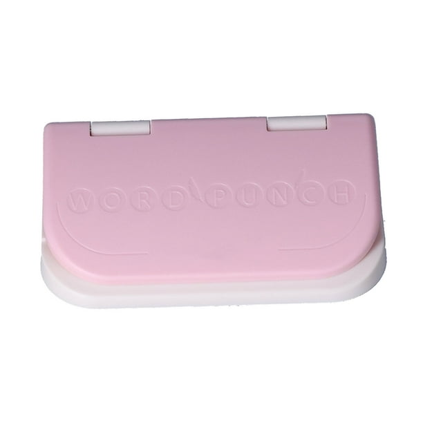 Perforadora de papel de mano para manualidades, etiquetas de papel, ropa,  boletos, herramienta de álbum de recortes, con agarre de mano suave rosa