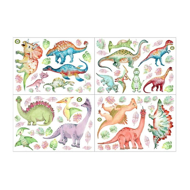 Kit Vinilo Adhesivo Pared Niños Dinosaurios 97cms Full Color