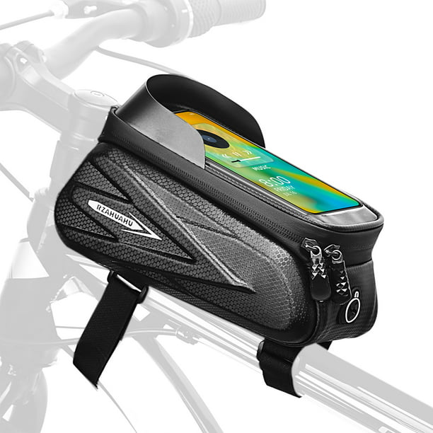 ROCK BROS Bolsa de manillar para bicicleta, bolsa de marco frontal, bolsa  de almacenamiento para bicicleta, bolsa de tubo superior de bicicleta