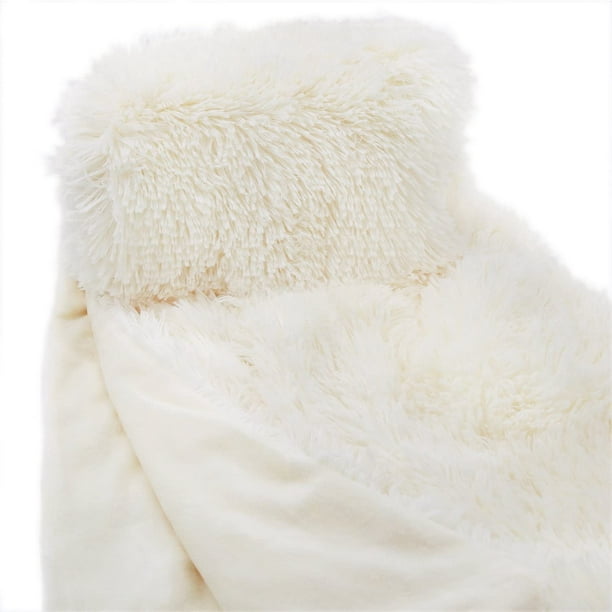 Linen Mart - Manta Sherpa de felpa de piel de vaca sintética con pelo en la  piel