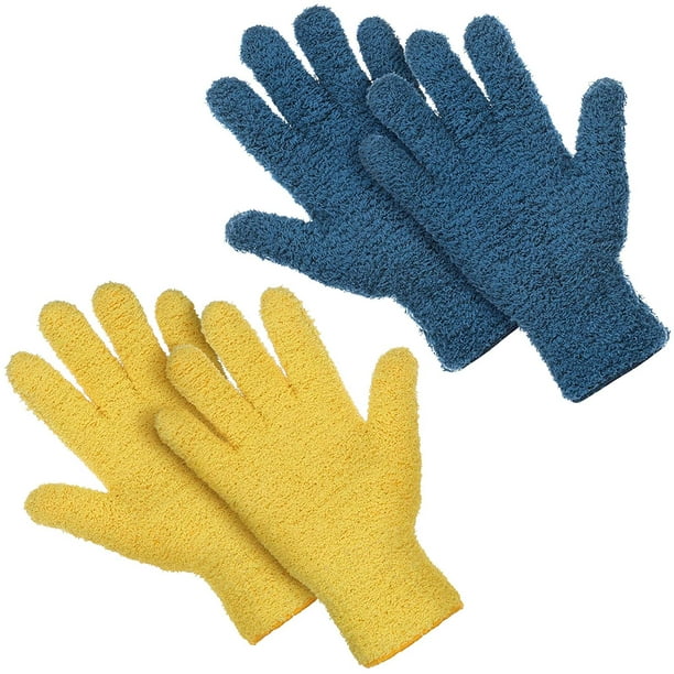 Guantes de limpieza para lavar platos - Guantes de cocina para el hogar con  forro de algodón suave - 3 pares de guantes de goma impermeables  reutilizables (3 colores) Adepaton HMHZ428-2