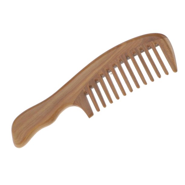 Peine Irfora Peine para el cabello de madera Peine de madera de dientes  finos para mujeres Peine de sándalo desenredante natural sin estático  Irfora Peine