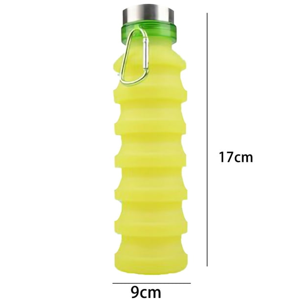 Botella de agua de silicona plegable creativa - Verde 550ML
