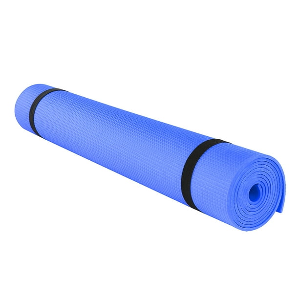 Tmvgtek Esterilla De Yoga Eva De 4 Mm De Grosor Esterilla De Ejercicio De Pilates  Antideslizante Multiusos (Azul)
