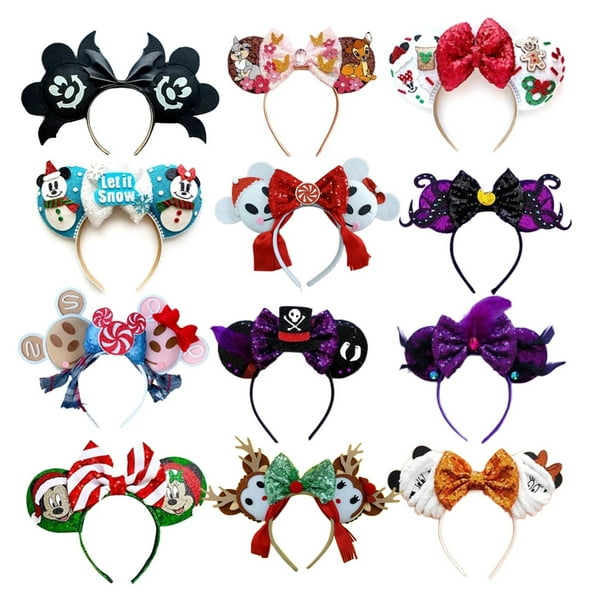 Dima para orejas de Disney Minnie Mouse princesa de Navidad Halloween  Mickey Belle Elsa