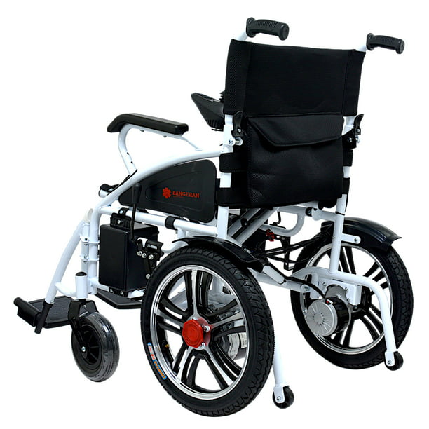 Silla de ruedas eléctrica plegable ligera premium de largo alcance  resistente silla de ruedas (negro)