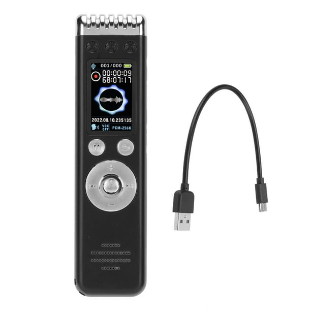 Grabadora de voz digital de 16 GB de EVISTR Grabadora de voz activada con  reproducción - Grabadora