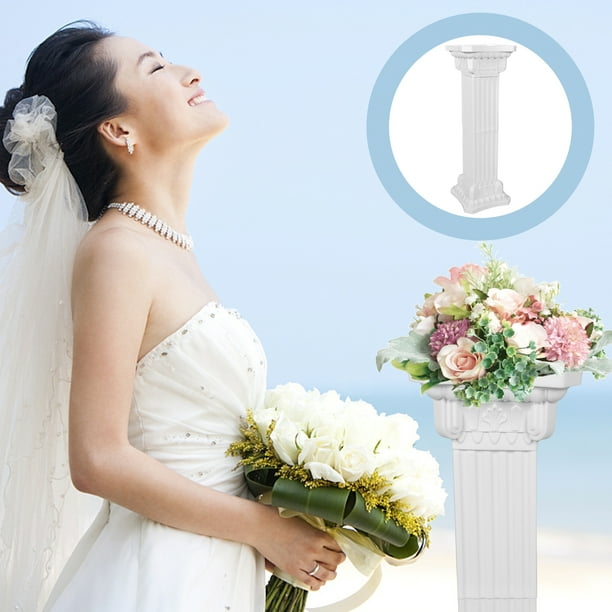  Cabilock Columna romana al aire libre columna griega columna  decorativa de boda ornamento artístico de plástico para el paisaje de la  boda guía de carretera Prop escena diseño blanco : Todo