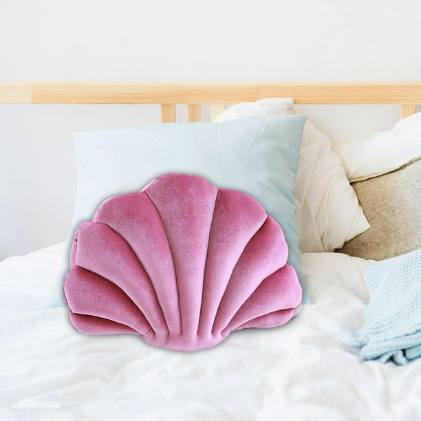  Sioloc Almohadas de concha, almohadas decorativas en forma de  concha, cojín decorativo de suelo para sofá cama (lavanda, 18 x 13  pulgadas) : Hogar y Cocina
