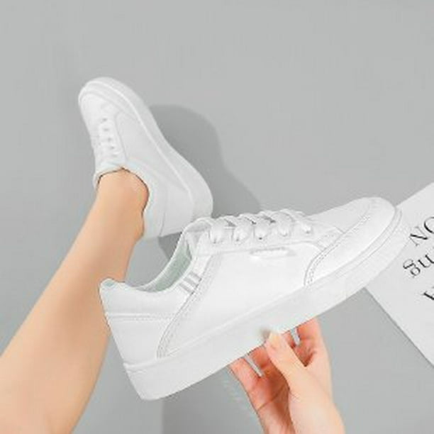 Zapatos De Mujer De Moda Blanco/Respirable De Goma Coreana/Tenis Escolares