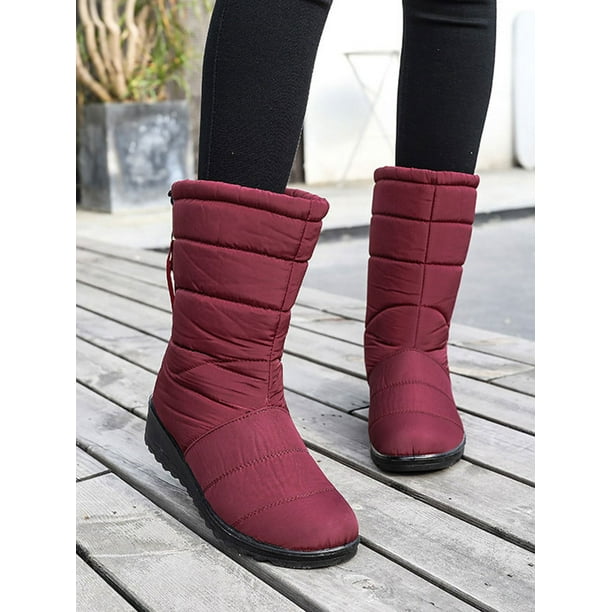 Botas De Nieve Cálidas Botines DE Invierno Para Mujer Zapatos Impermeables  NEW