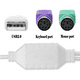 Adaptador de Cable USB PS2 para teclado y ratón con interfaz PS/2, controlador USB integrado y puerto PS2 compatible con conmutador KVM Adepaton 2035516-1 - imagen 4 de 8