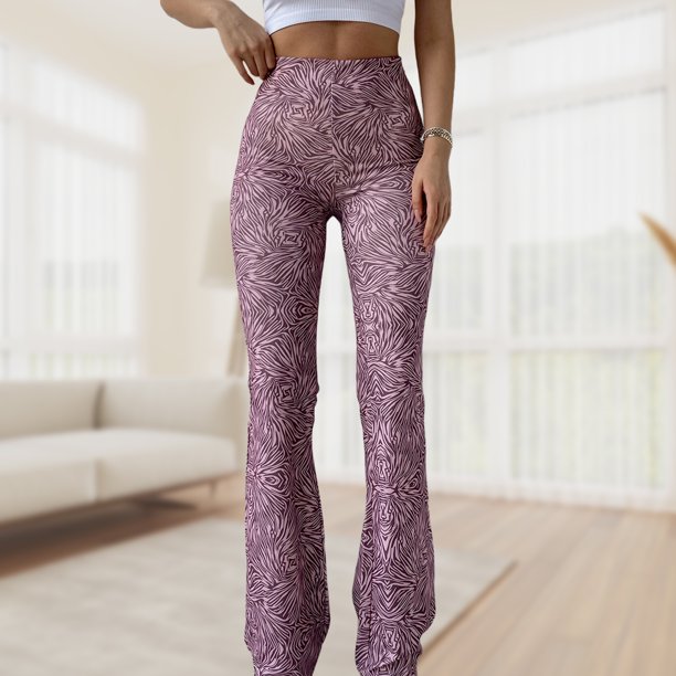 Comprar Pantalones acampanados estampados rosa Pantalones ajustados