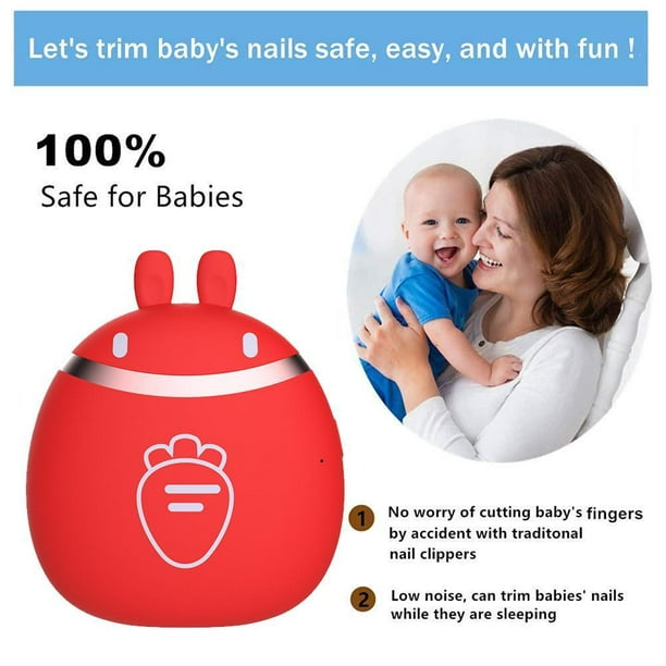 Cortaúñas eléctrico para bebés, lima de uñas segura para bebés para recién  nacidos y niños pequeños, cuidado de uñas, pulido y recorte Zhivalor  222321-1