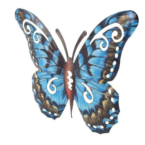 Juego de 3 mariposas decorativas con cuentas de hierro y plástico