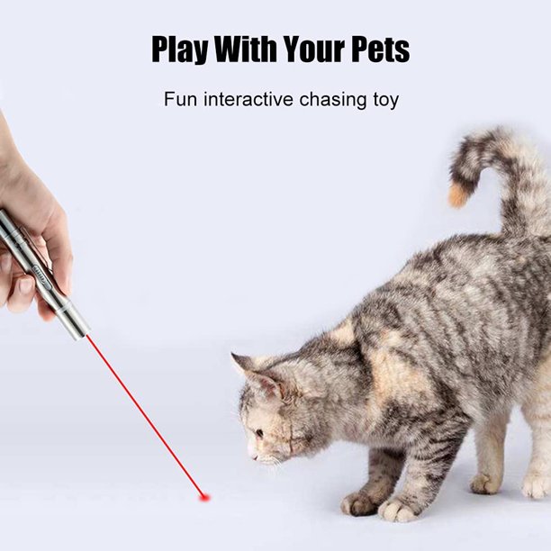 Juguete láser para gatos, juguete para gatos con puntero láser rojo,  juguetes interactivos para gato MFZFUKR