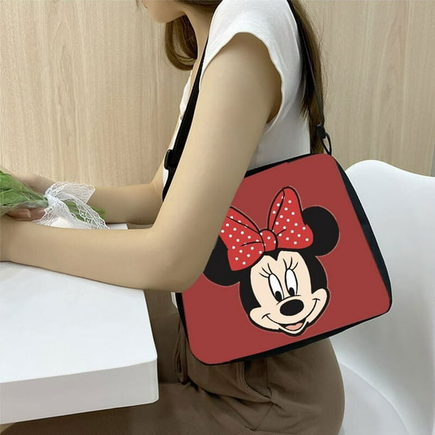 Nuevos bolsos de mano de Mickey Mouse de Disney para mujer, bolso cruzado de moda con estampado de dibujos animados de Frozen Minnie, bolso de mano para niñas, tarjetero Gao Jinjia