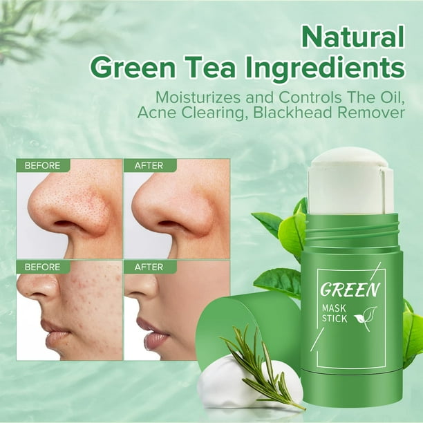 Mascarilla de té verde para la cara, barro de limpieza profunda, mascarilla  de arcilla purificante de té verde para eliminar puntos negros, antiacné  Sincero Hogar